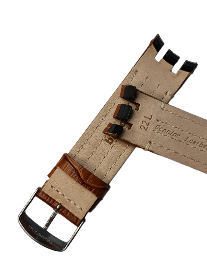 Swatch Yrs403 Modeli 22mm Kremit Renk Deri Saat Kordonu
