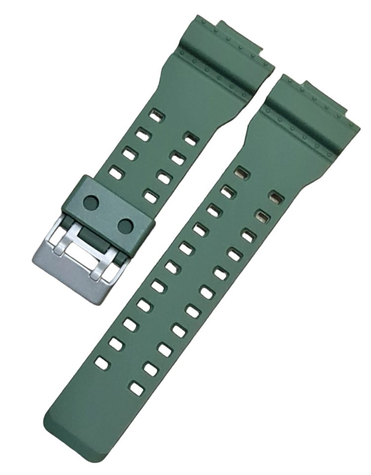 Casio GA 100 Uyumlu Yeşil Silikon Saat Kordonu