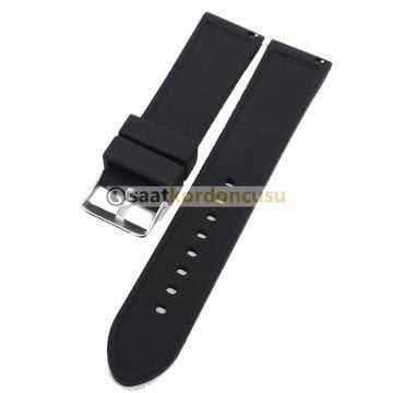 Kare Desenli Tak Çıkar Pimli 22mm Silikon Saat Kordonu