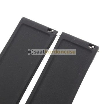 Kare Desenli Tak Çıkar Pimli 22mm Silikon Saat Kordonu