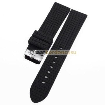 Kare Desenli Tak Çıkar Pimli 22mm Silikon Saat Kordonu