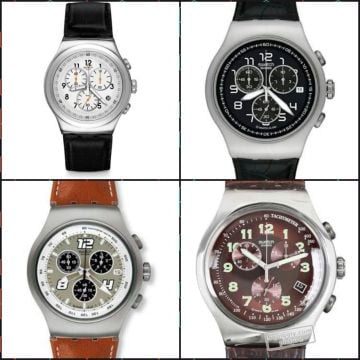 Swatch Yos Modeli 24mm Kahverenk Deri Saat Kordonu
