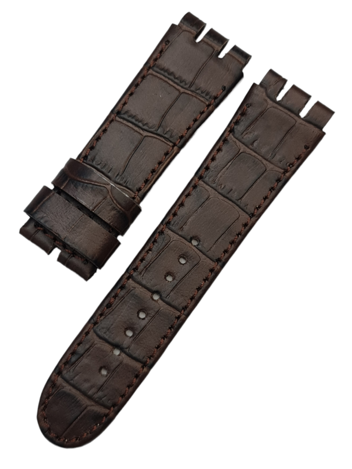 Swatch Yos Modeli 24mm Krokodil Kahverenk Deri Saat Kordonu