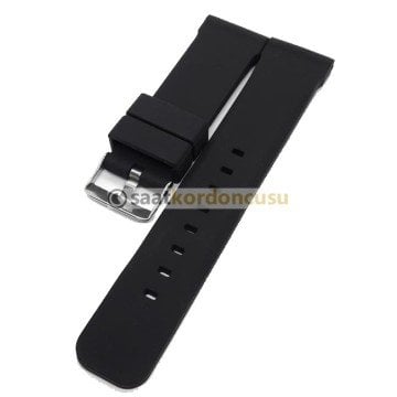 Düz Desensiz 24mm Uzun Boy Silikon Saat Kordonu