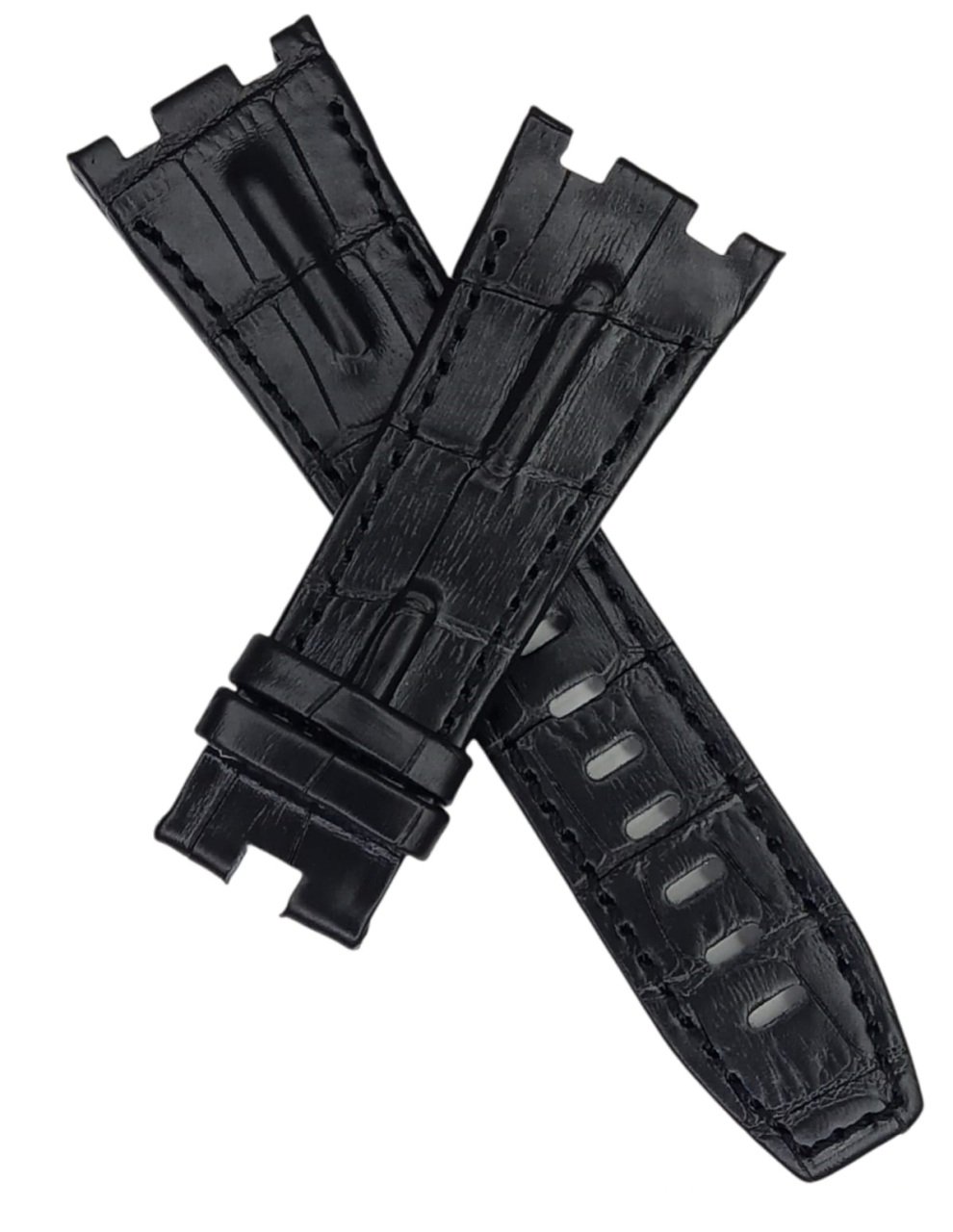 Audemars Piguet 28-24 Royal Oak Modeli Deri Saat Kordonu SİYAH