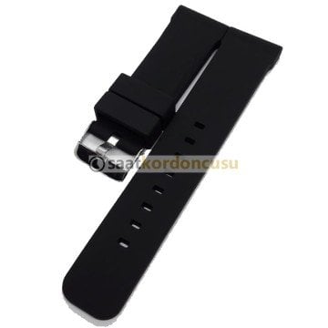 Düz Desensiz 24mm Uzun Boy Silikon Saat Kordonu
