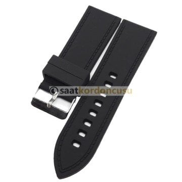 Dikiş Desenli 26mm Silikon Saat Kordonu