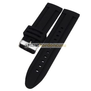 Kanal Desenli 26mm Silikon Saat Kordonu