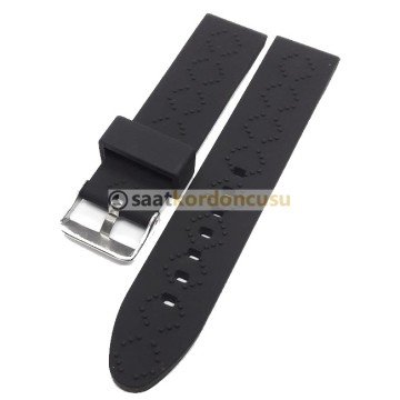Düz Desensiz 20mm Silikon Saat Kordonu