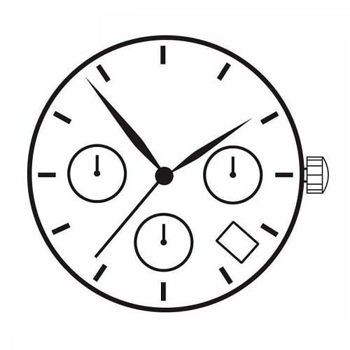 Seiko Epson SII VD53 Uzun Milli Kronograf Kol Saati Makinası