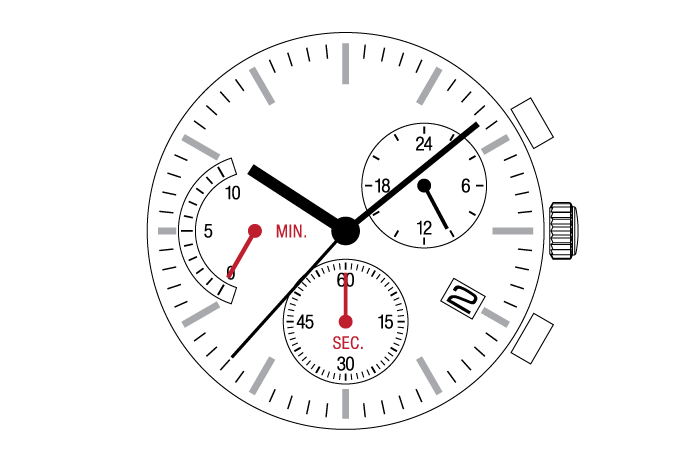 Seiko Epson SII VR3J Kronograf Kol Saati Makinası