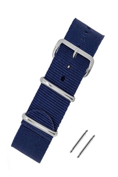 Nato Model 18mm Genişlikte Tekstil Lacivert Saat Kordonu