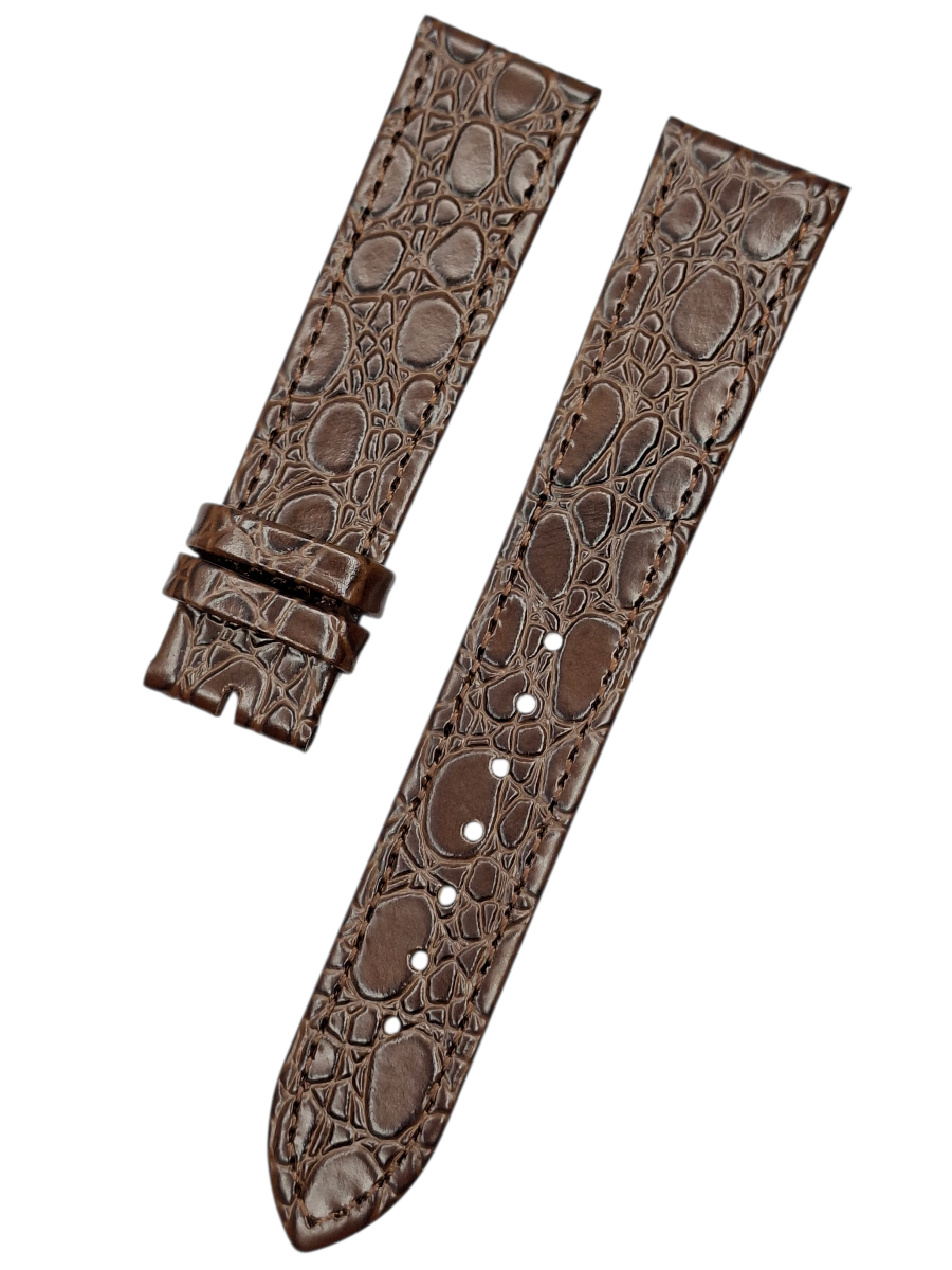 Longines Uyumlu 20mm Kahverenk Deri Saat Kordonu