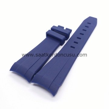 Rolex Uyumlu Kavisli Silikon Kordon LACİVERT