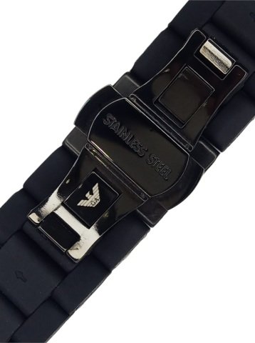 Emporio Armani AR5921 Siyah Silikon Kaplama Saat Kordonu