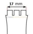 Swatch Uyumlu 17mm Siyah Silikon Saat Kordonu