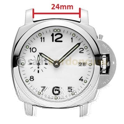 Panerai Submersible 24mm Gri Askeri Silikon Saat Kordonu