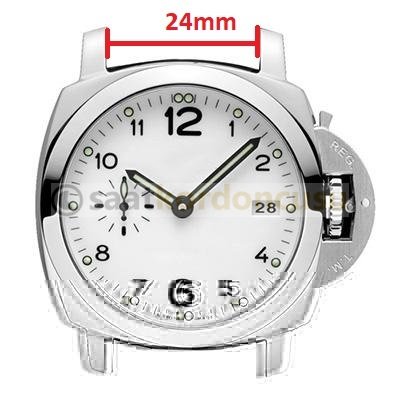Panerai Submersible 24mm Gri Askeri Silikon Saat Kordonu