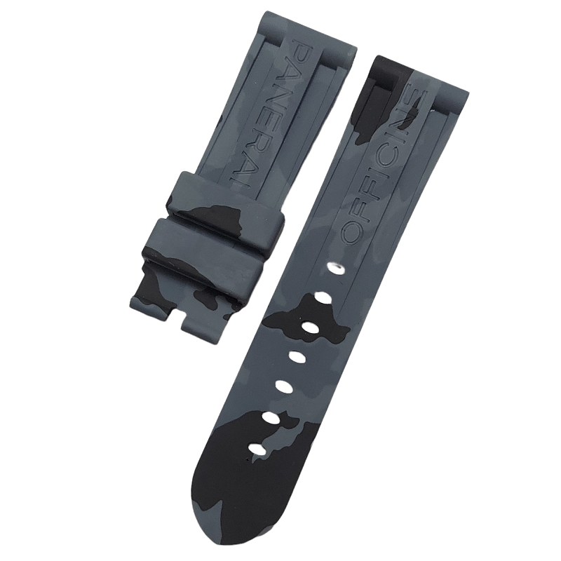 Panerai Submersible 24mm Gri Askeri Silikon Saat Kordonu