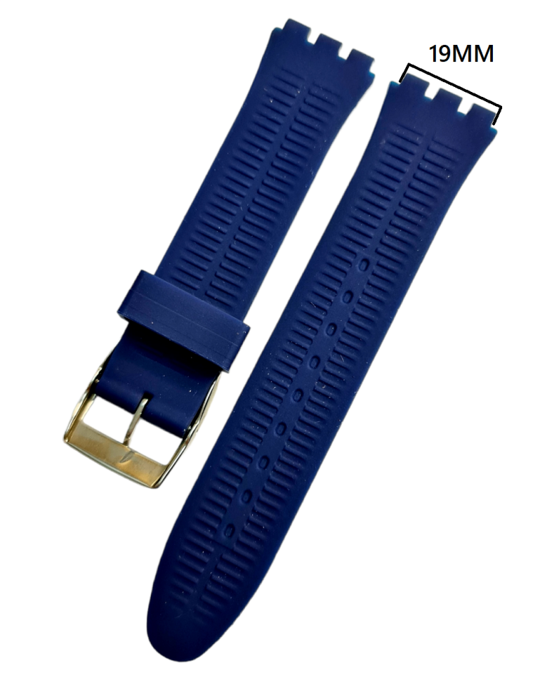 Swatch Uyumlu 19mm Lacivert Silikon Saat Kordonu