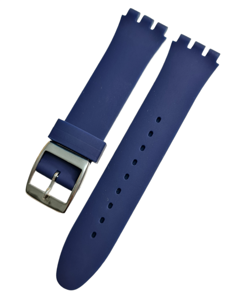 Swatch Uyumlu 19mm Lacivert Silikon Saat Kordonu