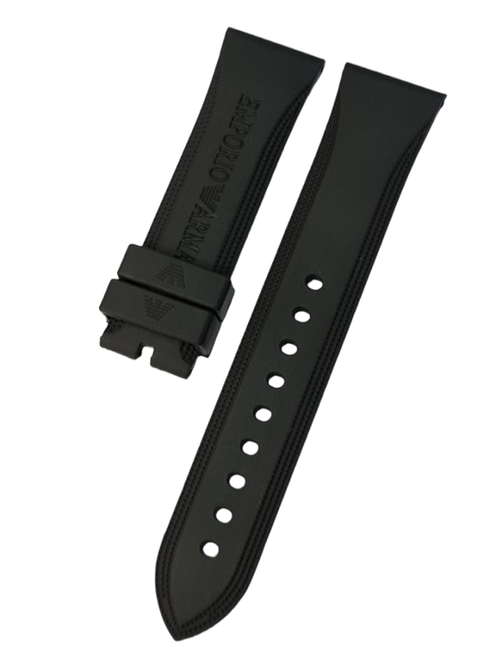Emporio Armani ar0593 Uyumlu Siyah Silikon Saat Kordonu