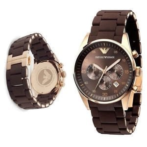 Emporio Armani ar5891 Kahverenk Silikon Kaplama Saat Kordonu