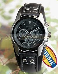 Fossil ch2586 Uyumlu Siyah Deri Kordon
