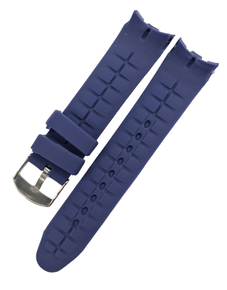 Swatch YRS Model Uyumlu Mavi Silikon Saat Kordonu