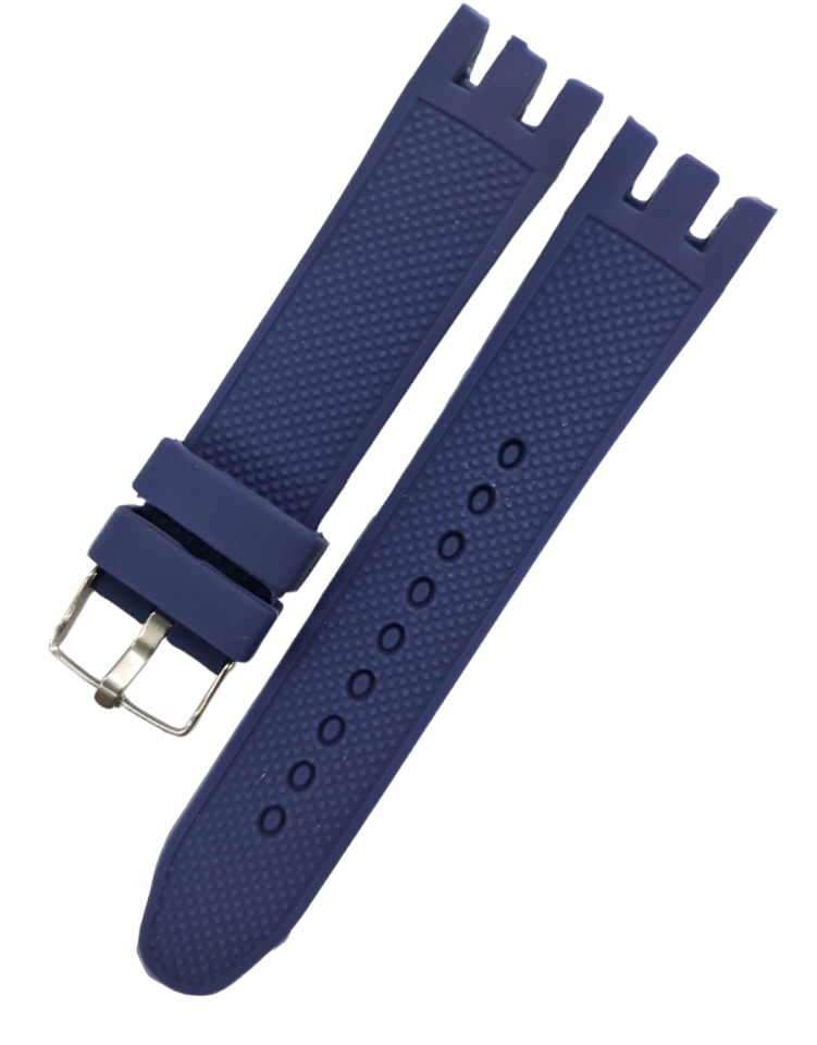 Swatch YRS Model Uyumlu Mavi Silikon Saat Kordonu