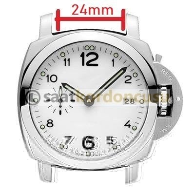 Panerai 24mm Açık Kahverenk Deri Saat Kordonu