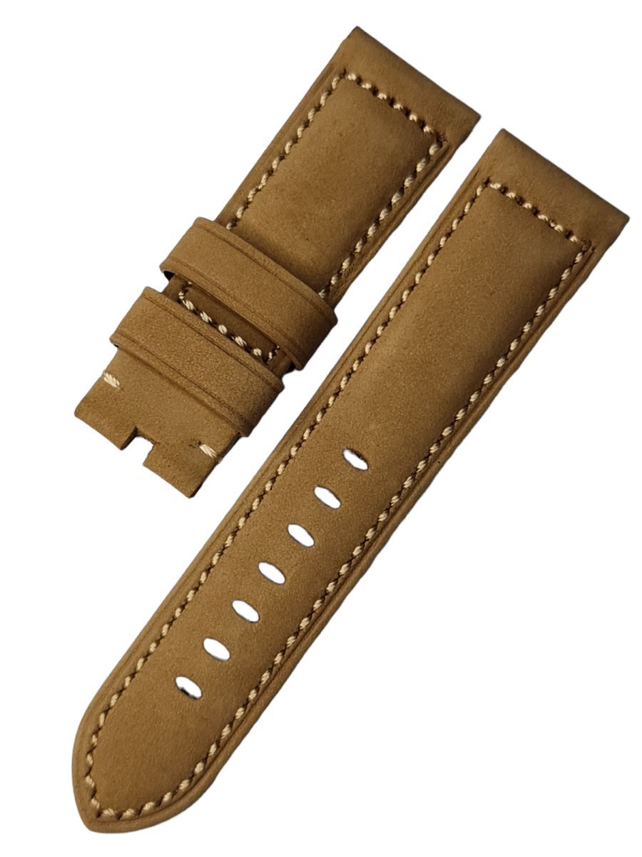 Panerai 24mm Açık Kahverenk Deri Saat Kordonu