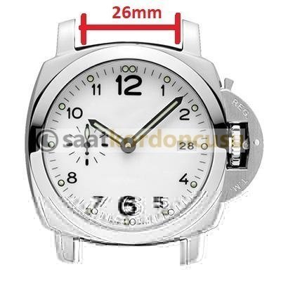 Panerai 26mm Siyah Timsah Desenli Deri Saat Kordonu