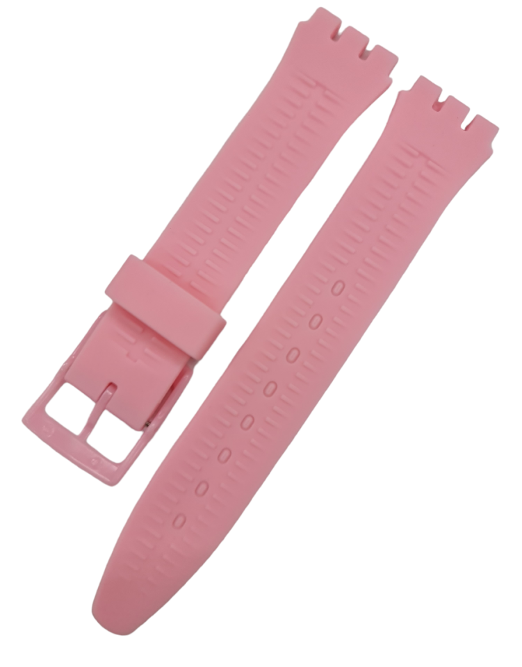 Swatch 17mm Pembe Renk Silikon Saat Kordonu