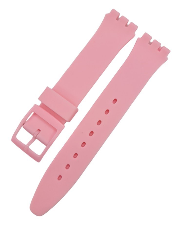 Swatch 17mm Pembe Renk Silikon Saat Kordonu