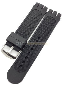 Swatch Scuba Model Uyumlu Siyah Silikon Saat Kordonu