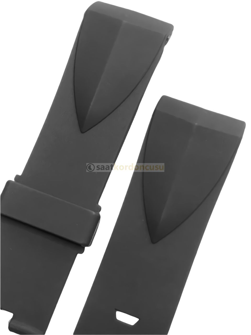 Corum 22mm Admiral Cup Siyah Silikon Kayış Kordon