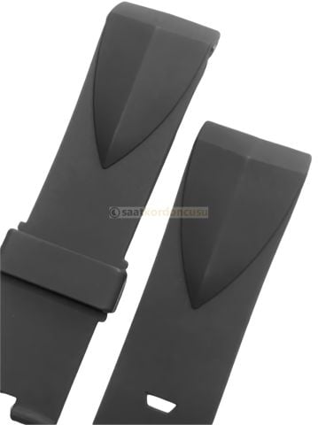 Corum 22mm Admiral Cup Siyah Silikon Kayış Kordon