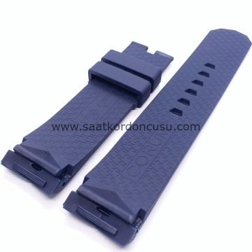 Corum 24mm Admiral Cup Lacivert Silikon Kayış Kordon