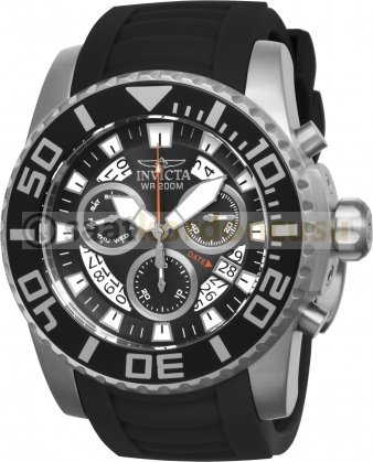 invicta 14670 Pro Diver Uyumlu Siyah Silikon Kordon
