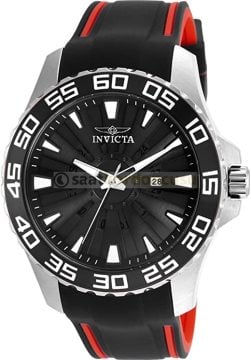 invicta 25473 Pro Diver Uyumlu Siyah Silikon Kordon