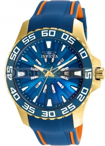 invicta 25477 Pro Diver Uyumlu Mavi Silikon Kordon