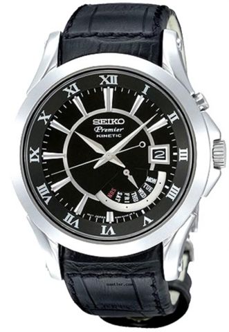 Seiko Premier srn005p1 Uyumlu Siyah Deri Saat Kordonu