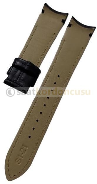 Seiko Premier srn005p1 Uyumlu Siyah Deri Saat Kordonu