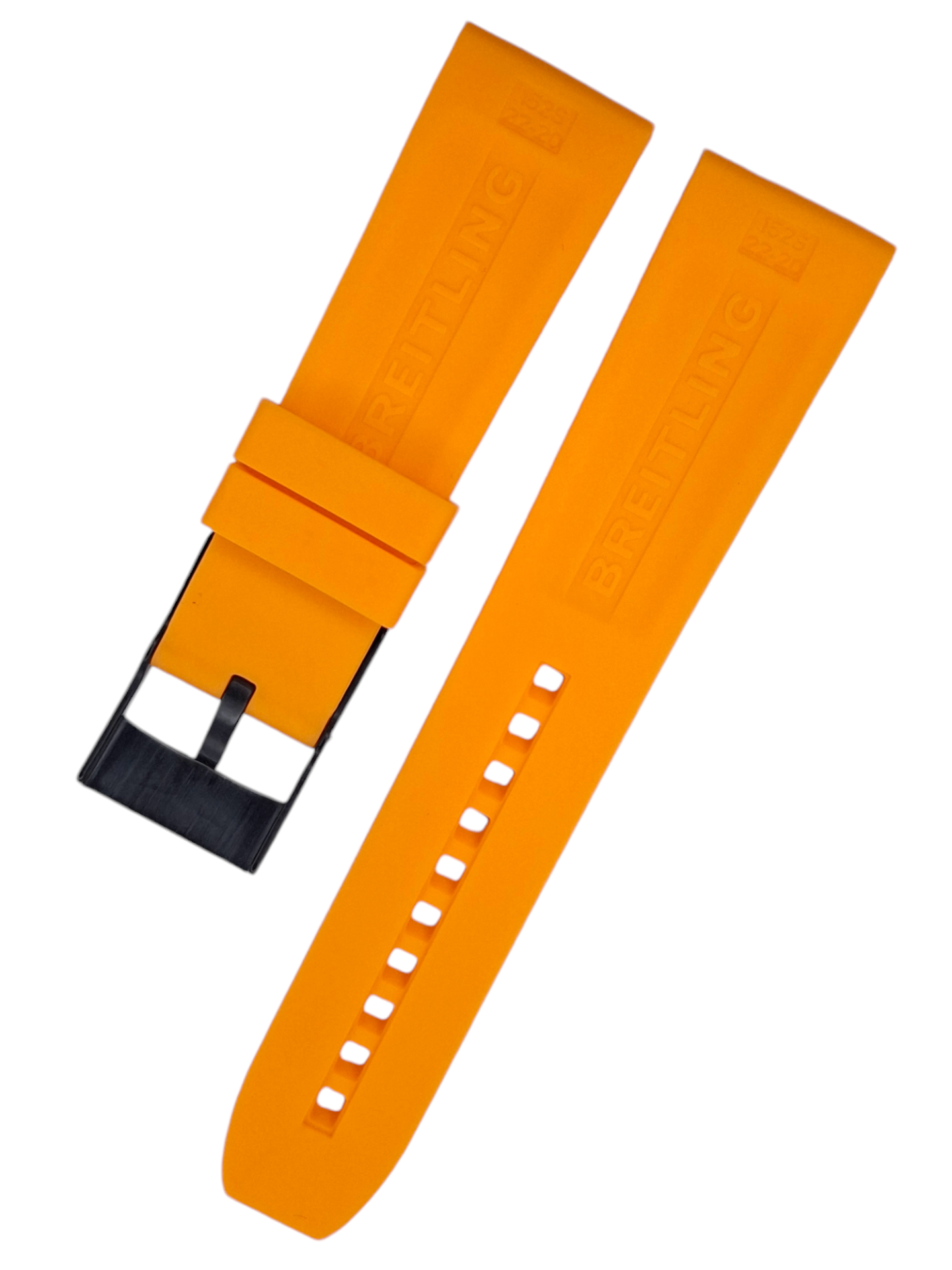 Breitling Modeli 22mm Turuncu Renk Silikon Saat Kordonu