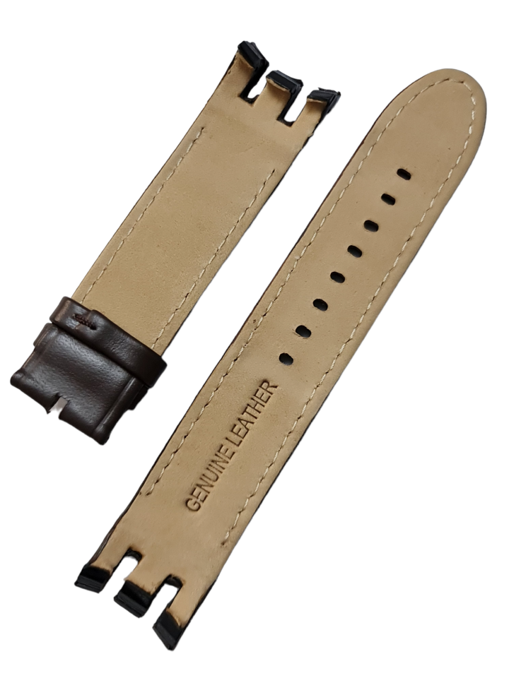 Swatch Yrs Modeli 22mm Düz Siyah Deri Saat Kordonu