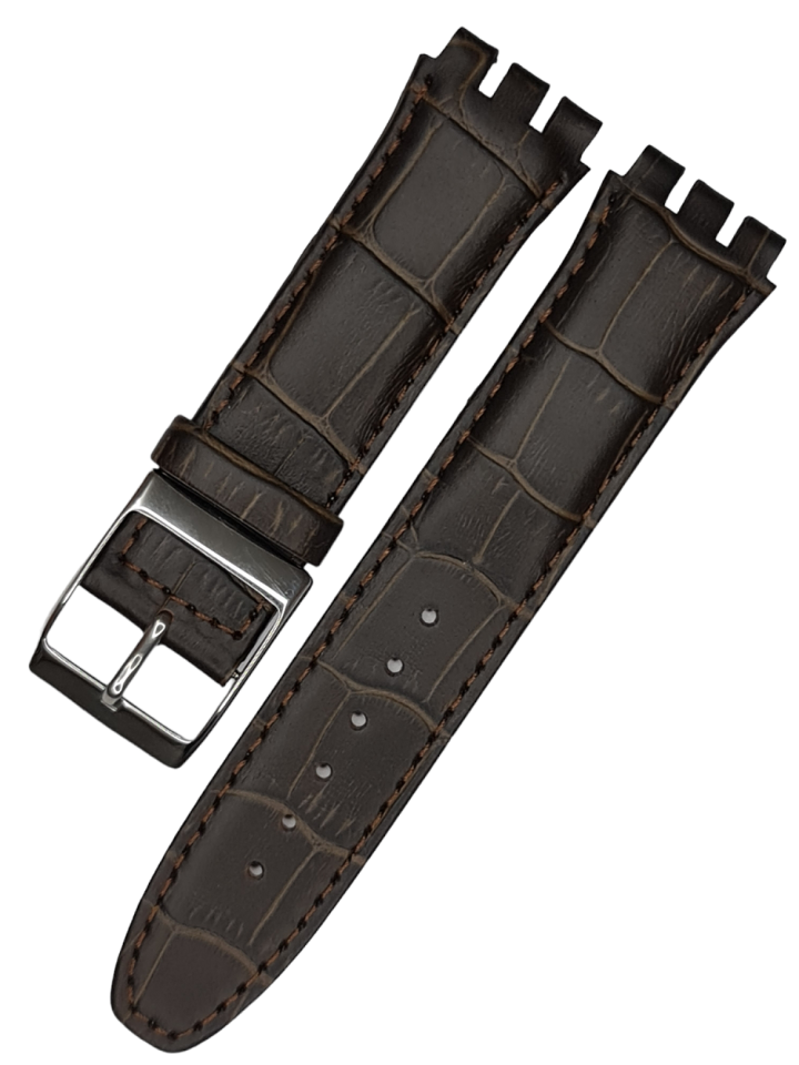 Swatch Ycs Modeli 19mm Krokodil Kahverenk Saat Deri Kordonu