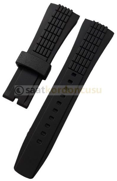 Seiko Velatura spc007p1 Modeli Siyah Silikon Saat Kordonu