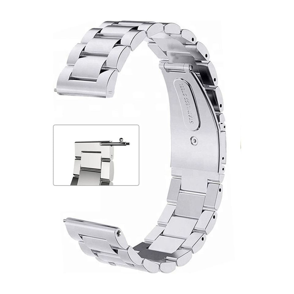 24mm Akıllı Saatler İçin Çelik Renk Metal Saat Kordonu