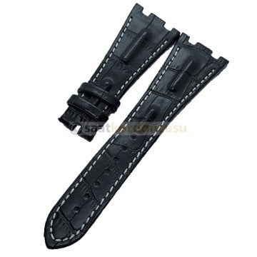 audemars piguet royal oak 28x18mm dikişli siyah deri kordon